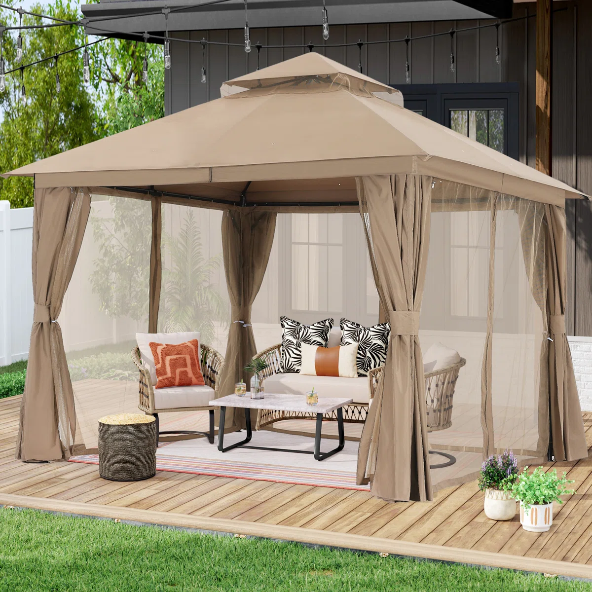 High Grade Steel Patio Gazebo The Soft Roof - Image 2